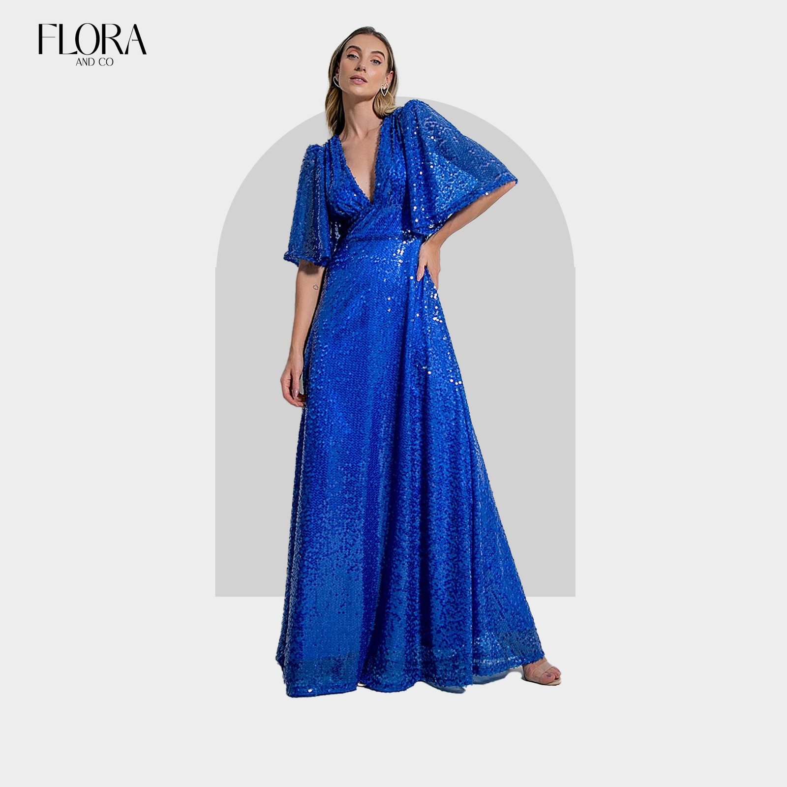 Vestido Longo Paete Cristal